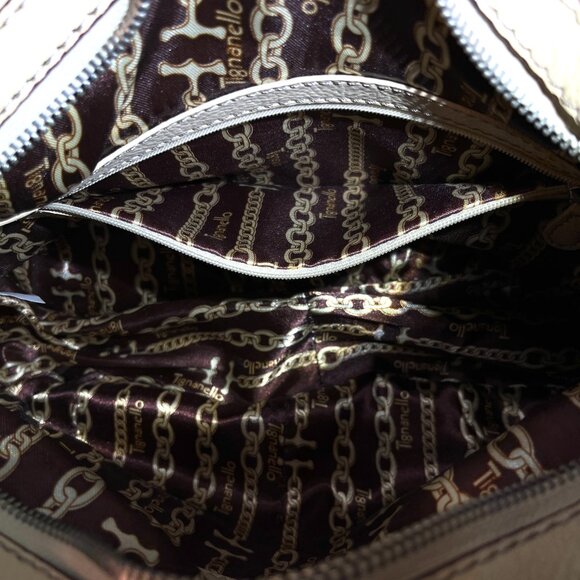 Tignanello Camel Color Leather Purse Crossbody Zipper Closure11 Pockets 3 Inside - Picture 8 of 15